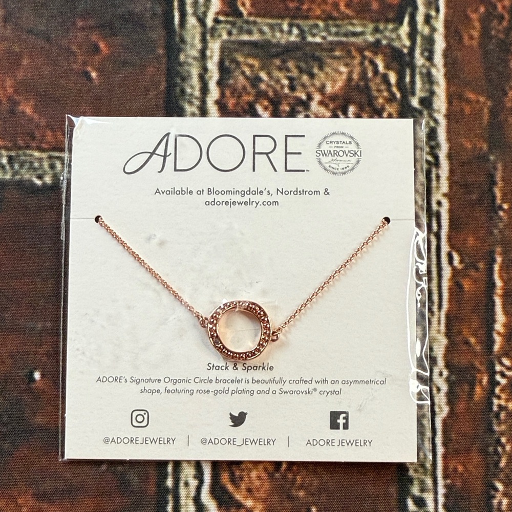 Adore Rose Gold Circle Necklace